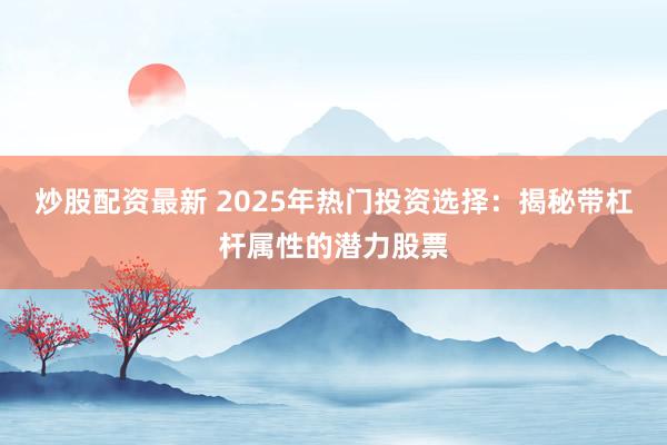 炒股配资最新 2025年热门投资选择：揭秘带杠杆属性的潜力股票