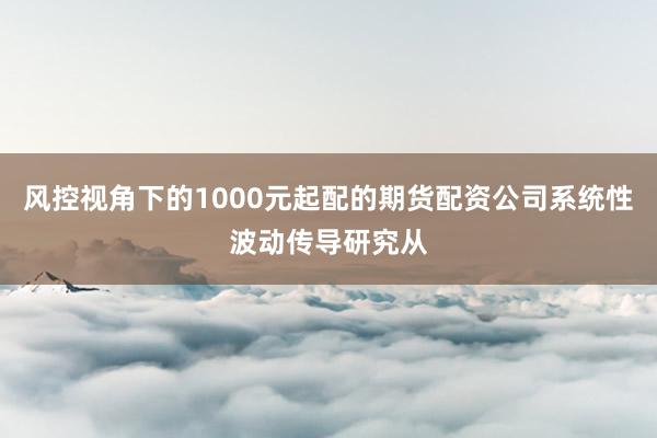 风控视角下的1000元起配的期货配资公司系统性波动传导研究从