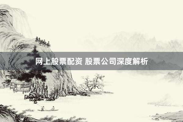 网上股票配资 股票公司深度解析